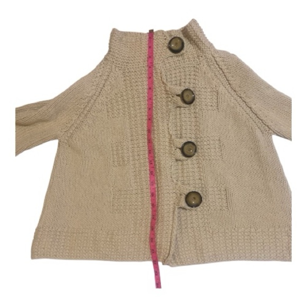 525 America Cream Chunky Knit Button Cardigan - Picture 10 of 13